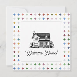 Elegant Diamond Geometric Mönster Artistic Julkort