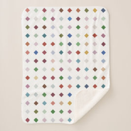 Elegant Diamond Geometric Mosaic Blanket Design