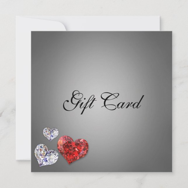 Elegant Diamond Hearts Precious Gift Certificate (Framsida)