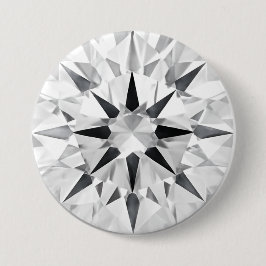 Elegant Diamond Inspired 3" Button - Custom Design Knapp