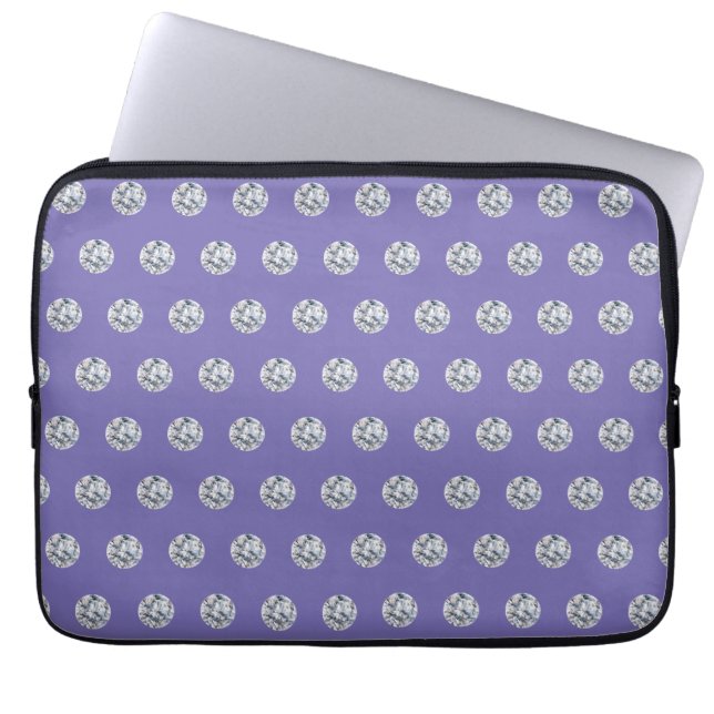 Elegant Diamond Mönster på Lavender Blue bärbar da Laptop Fodral (Framsidan)