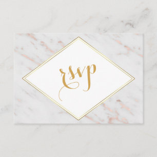 Elegant Diamond Ro Guld Marble OSA Kort
