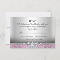 Elegant Diamond Rosa RSVP
