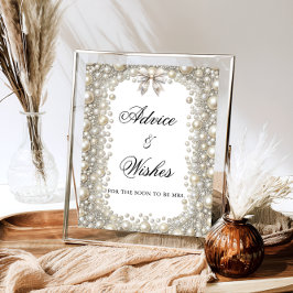 Elegant Diamonds and Pearls Advice and Önskemål Poster
