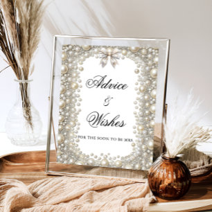 Elegant Diamonds and Pearls Advice and Önskemål Poster