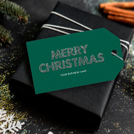 Elegant Diamonds God jul Business Grönt Presentetikett