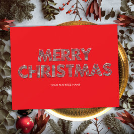 Elegant Diamonds God jul Business Red Julkort