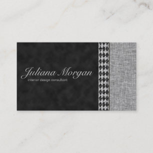 Elegant Digital Black Suede och Crinkle Harlequin Visitkort