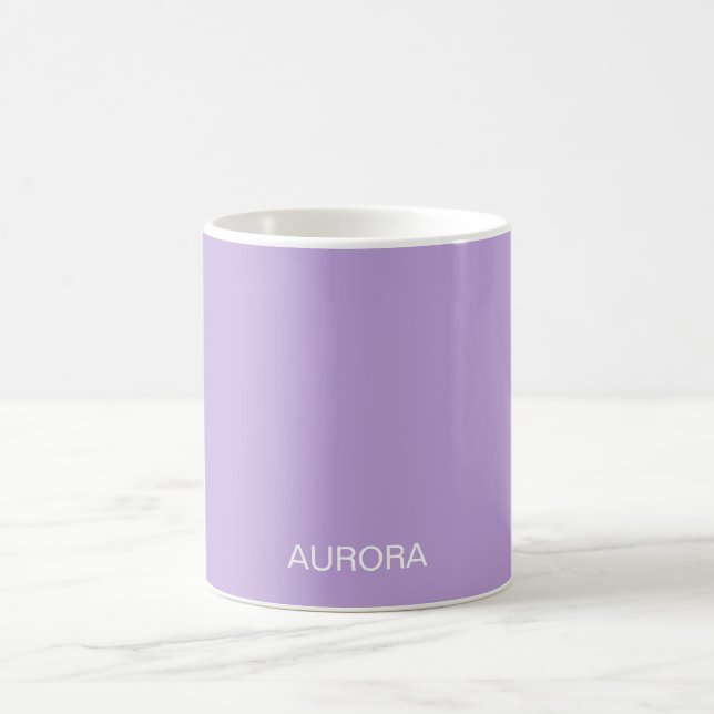 Elegant Digital Lavender Personlig Namn - Kaffemugg (Center)