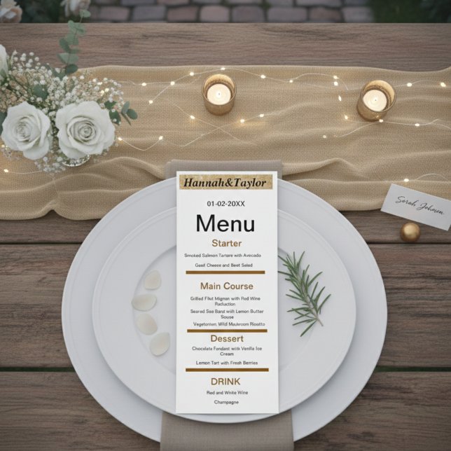 Elegant dinner party menu template meny (Skapare uppladdad)