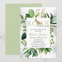 Elegant Dinosaur Boy Baby Shower