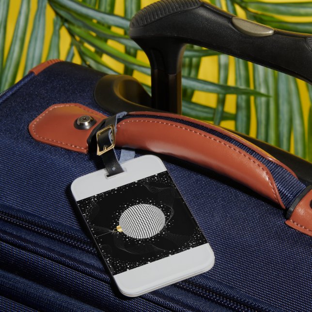 Elegant Disco Ball Christmas Ornament Bagagebricka (Framsida Insitu 1)