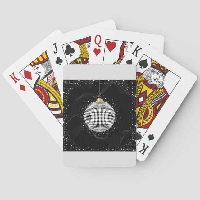 Elegant Diskoboll Julgranskula Casinokort (Baksidan)