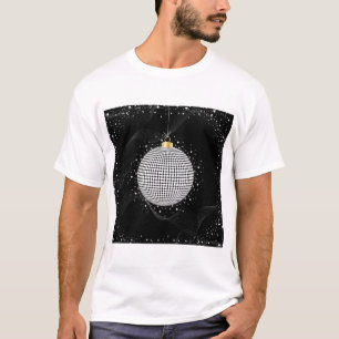 Elegant Diskoboll Julgranskula T Shirt