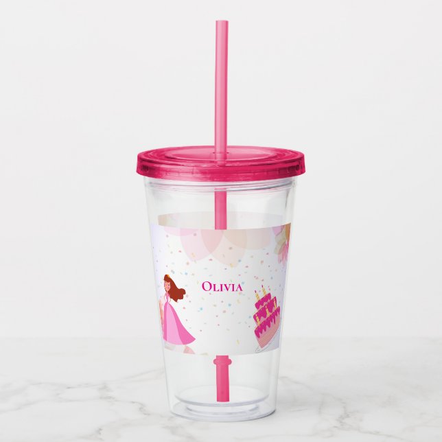 Elegant Disney prinsessa födelsedag Take Away Mugg (Framsida)