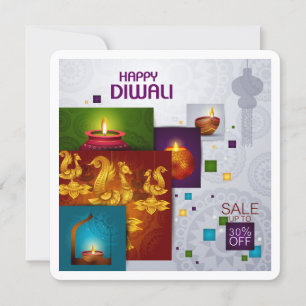 Elegant Diwali-festivalen Hälsning Card Inbjudningar
