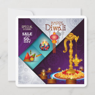 Elegant Diwali-festivalen Hälsning Card Inbjudningar