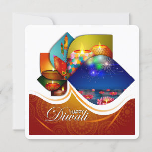 Elegant Diwali-festivalen Hälsning Card Inbjudningar
