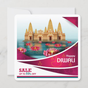 Elegant Diwali-festivalen Hälsning Card Inbjudningar