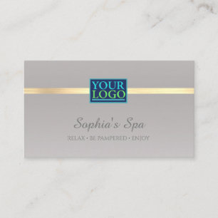 Elegant DIY Your Logotyp Business Namn Silver & Gu Visitkort
