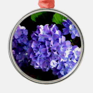 Elegant Djup lila blommigt Blommor hydrangea Julgransprydnad Metall