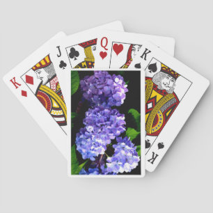 Elegant Djupa lila blommigtar periwinkle hydrangea Casinokort