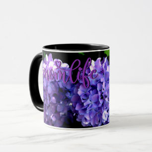 Elegant Djupa lila blommigtar periwinkle hydrangea Mugg