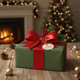 Elegant djupgrön julklappspapper presentpapper