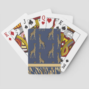 Elegant Djurutskrift - blå modern Casinokort