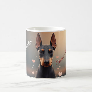 Elegant Dobermann Pinscher Siluett Mugg – Persona