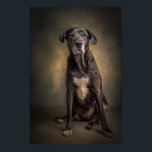 Elegant Dog Silhouette Poster<br><div class="desc">A stunning studio portrait of a dog illuminated with dramatic Rembrandt lighting. This elegant composition gives the image a timeless,  noble quality,  making it perfect for pet lovers and interior art collections.</div>