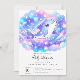 Elegant Dolphin Baby Shower Inbjudningar