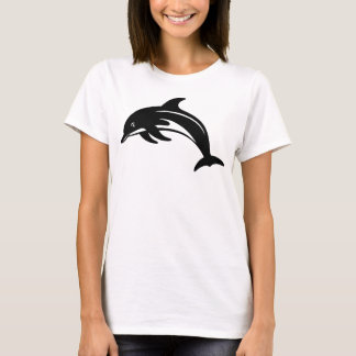 Elegant Dolphin Silhouette Ocean-Inspired T Shirt