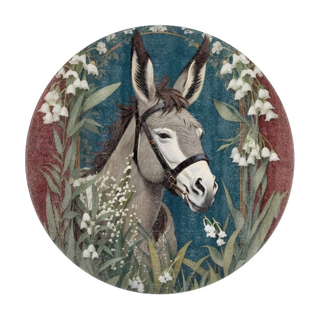 Elegant Donkey och Lily The Valley Flowers (Framsidan)