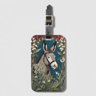 Elegant Donkey och Lily The Valley Flowers Bagagebricka