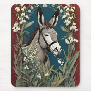 Elegant Donkey och Lily The Valley Flowers Musmatta