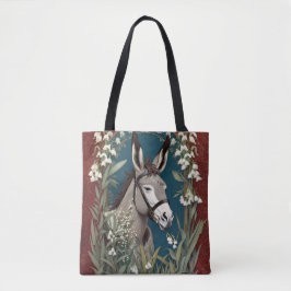 Elegant Donkey och Lily The Valley Flowers Tygkasse