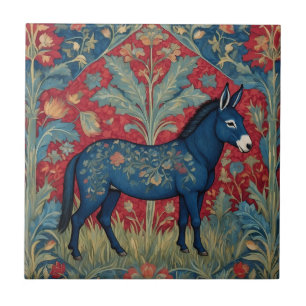 Elegant Donkey William Morris Inspired Patterned Kakelplatta