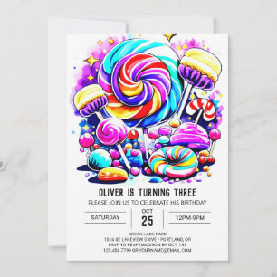 Elegant Donut Sweet Birthday Inbjudningar