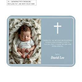 Elegant dop Dusty Blue tack foto Magnet