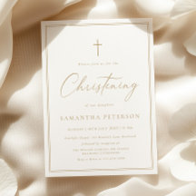 Elegant dop med gul kalligrafi