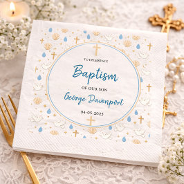 Elegant dop | Religiös barn dopfest Pappersservett