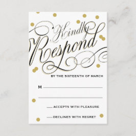 Elegant Dot Guld Response OSA Kort
