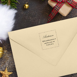 Elegant Dots Namn-Returadressen i skriptfamiljen Stämpel
