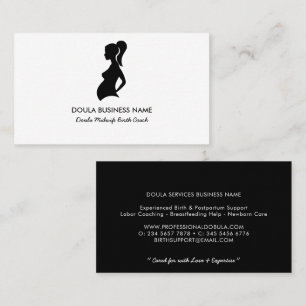 Elegant Doula Barnmorska Födselcoach Visitkort