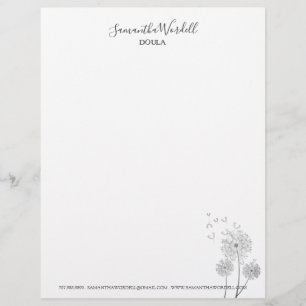 Elegant Doula Birth Tränar Midfru Business Brevhuvud