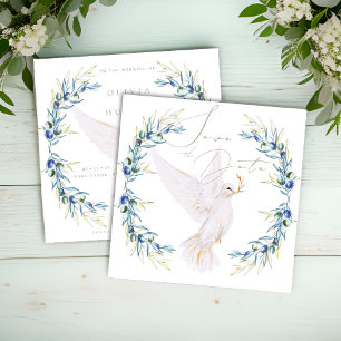 Elegant Dove & Olive Löv Bröllop spara datum