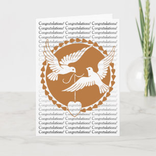 Elegant Doves Bröllop Grattis Card Kort