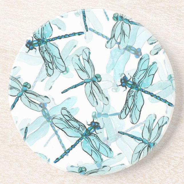 Elegant Dragonflies:  vattenfärg Underlägg (Framsidan)