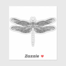 Elegant Dragonfly teckning